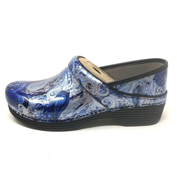 Dansko LT Pro Silver/Blue Paisley Patent 5200-950202 - Picture 1 of 7